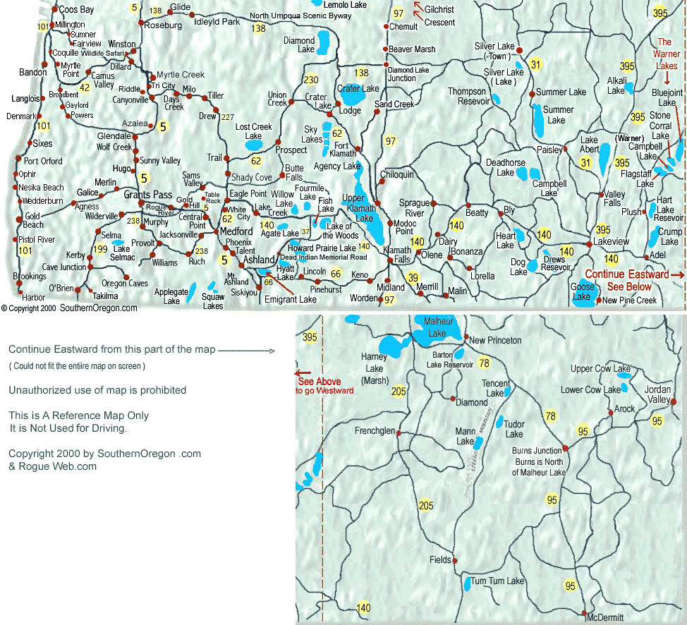 Detailed map showcasing Oregon and its borders
