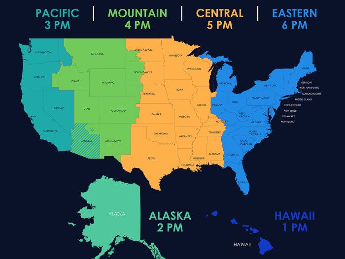 Oklahoma map highlighting Central Time Zone