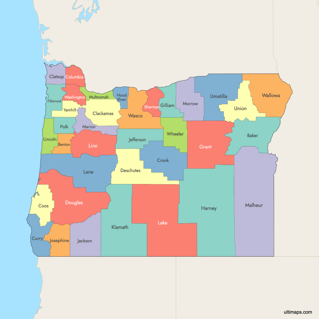 Traveler reviewing a road map of Oregon
